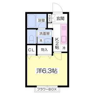 1K 間取り図