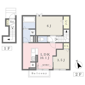 2LDK 間取り図