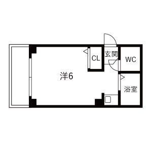 1K 間取り図
