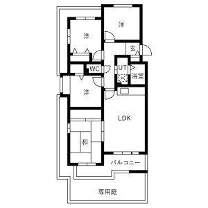 3DK 間取り図