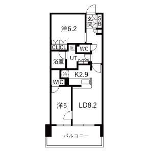 2LDK 間取り図