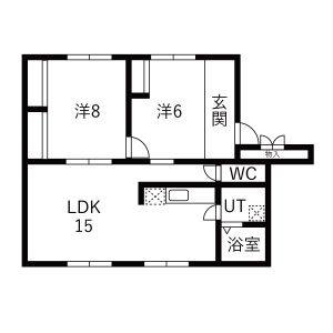 2LDK 間取り図