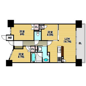 3LDK 間取り図