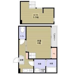 1K 間取り図