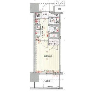 1K 間取り図