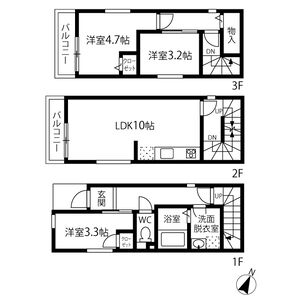 3LDK 間取り図