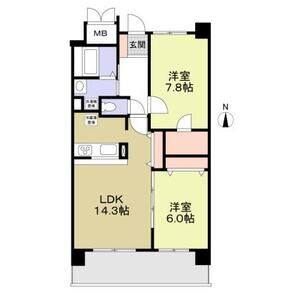 2LDK 間取り図
