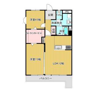 2LDK 間取り図