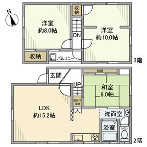 3LDK 間取り図