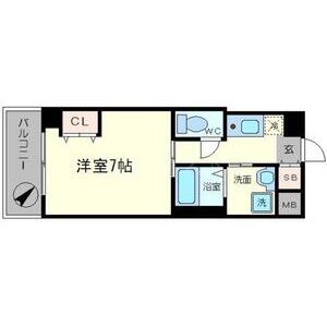 1K 間取り図