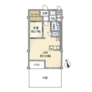 1LDK 間取り図