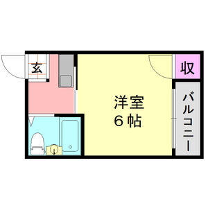 1K 間取り図