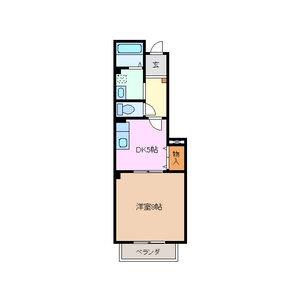 1DK 間取り図