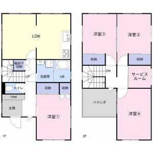 4LDK 間取り図