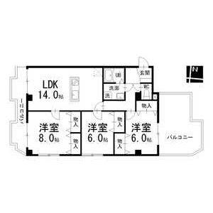 3LDK 間取り図