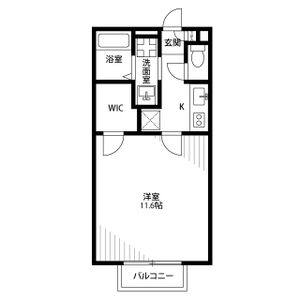 1K 間取り図