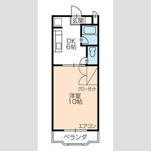 1DK 間取り図