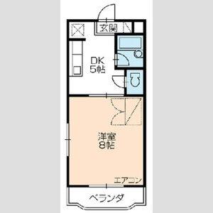 1DK 間取り図