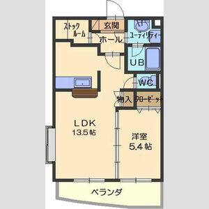 1LDK 間取り図