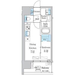 1DK 間取り図