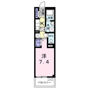 1K 間取り図