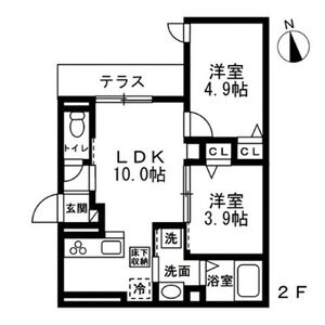 2LDK 間取り図