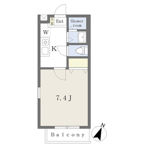 1K 間取り図