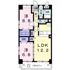 2LDK 間取り図