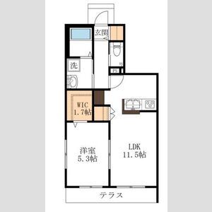 1LDK 間取り図