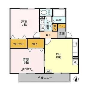 2DK 間取り図