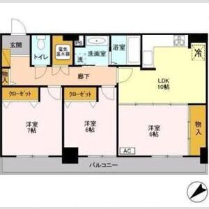 3LDK 間取り図