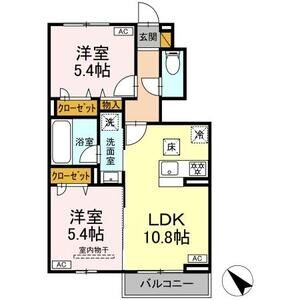 2LDK 間取り図