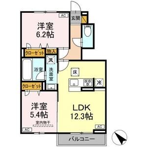 2LDK 間取り図