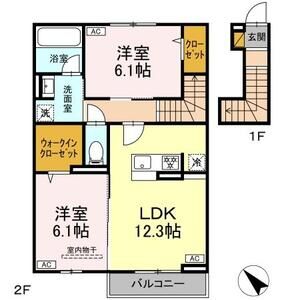 2LDK 間取り図