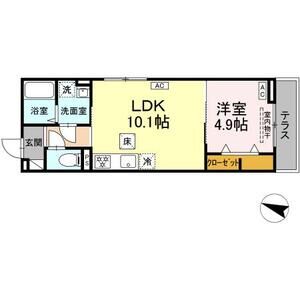 1LDK 間取り図
