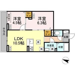 2LDK 間取り図