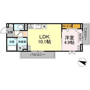 1LDK 間取り図