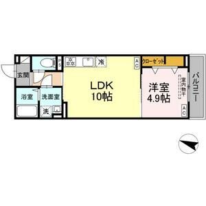 1LDK 間取り図
