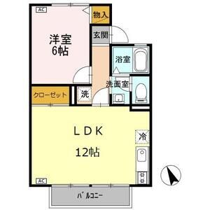 1LDK 間取り図