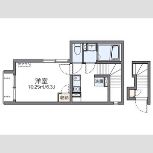 1K 間取り図