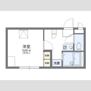 1K 間取り図