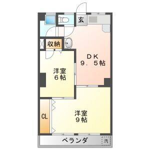 2DK 間取り図