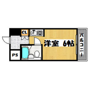 1K 間取り図