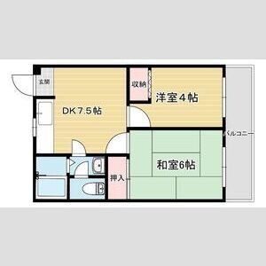 2DK 間取り図