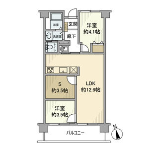 2LDK 間取り図