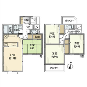 4LDK 間取り図