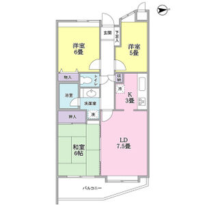 3LDK 間取り図