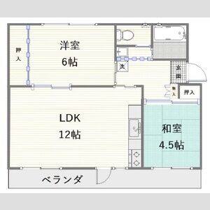 2LDK 間取り図