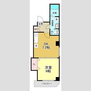 1DK 間取り図