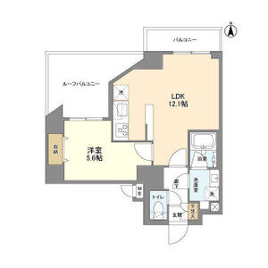 1LDK 間取り図